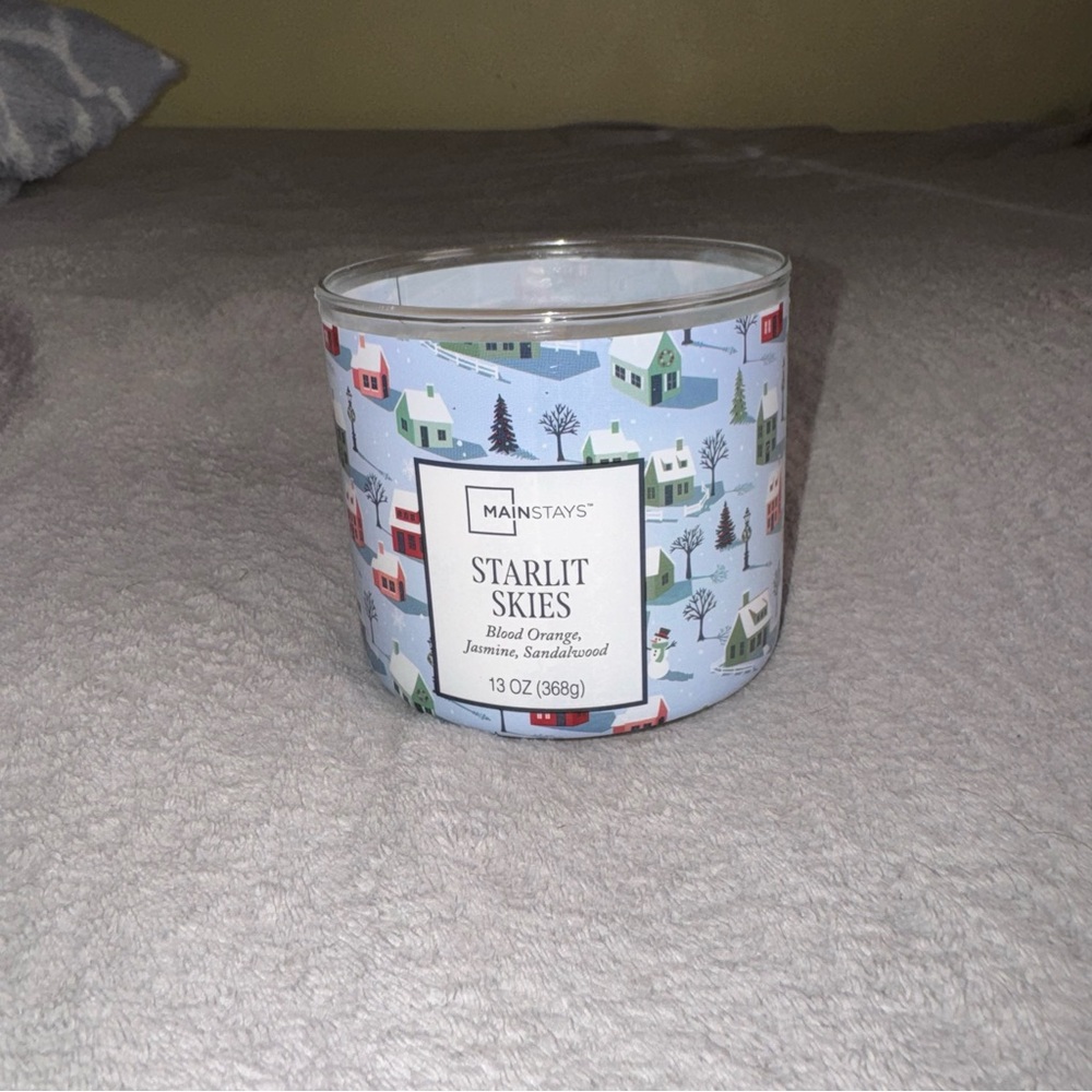 Mainstays starlit skies blood orange, jasmine, sandalwood 13 ounce candle NWT